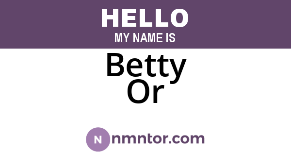 Betty Or