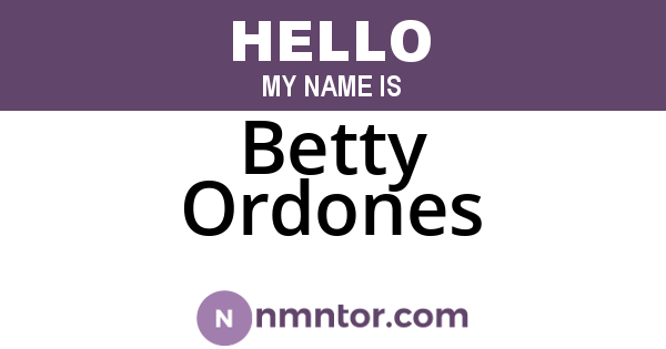 Betty Ordones