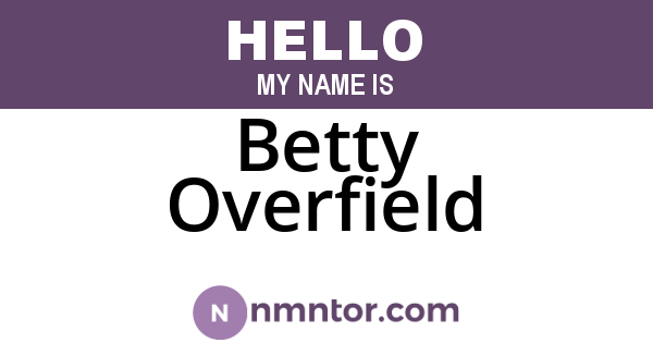 Betty Overfield
