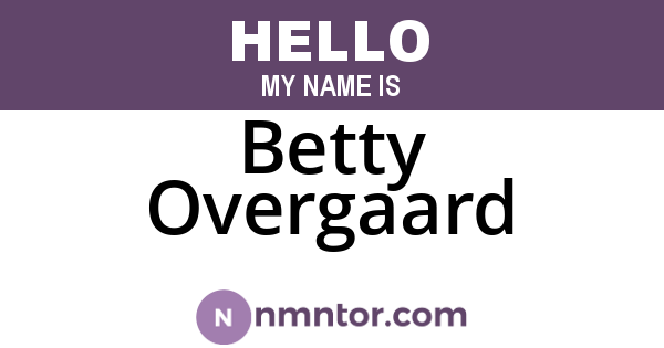 Betty Overgaard