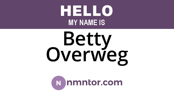 Betty Overweg