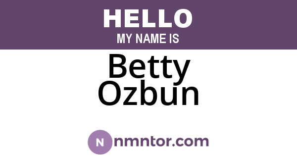 Betty Ozbun