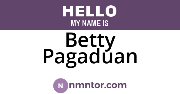 Betty Pagaduan