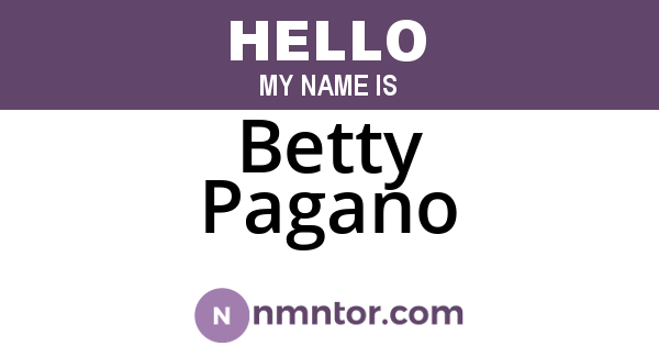 Betty Pagano