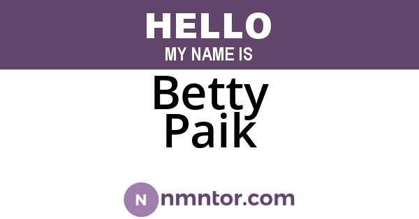 Betty Paik