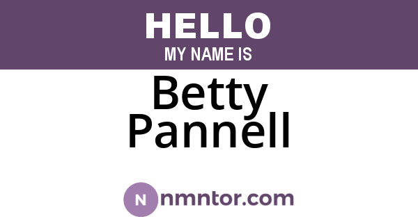 Betty Pannell