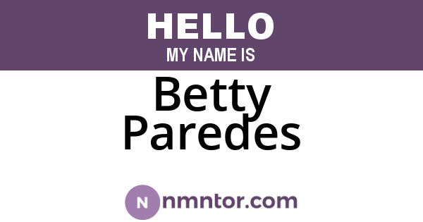 Betty Paredes