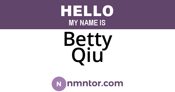 Betty Qiu