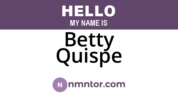 Betty Quispe