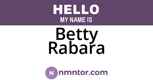 Betty Rabara