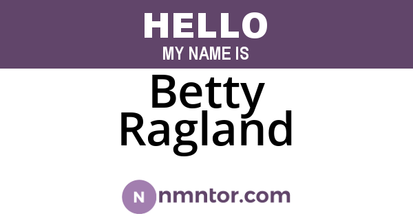 Betty Ragland