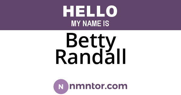 Betty Randall