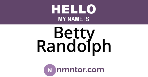 Betty Randolph