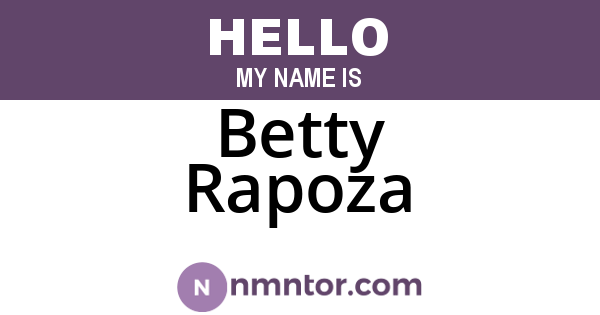 Betty Rapoza