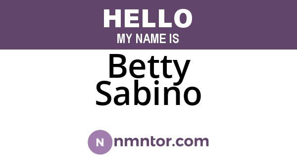 Betty Sabino