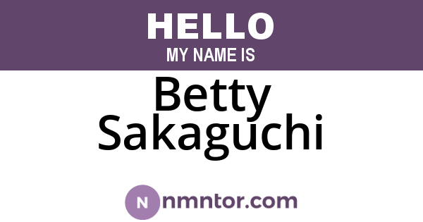 Betty Sakaguchi