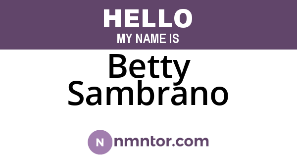 Betty Sambrano