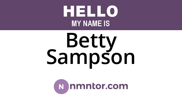 Betty Sampson