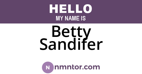 Betty Sandifer