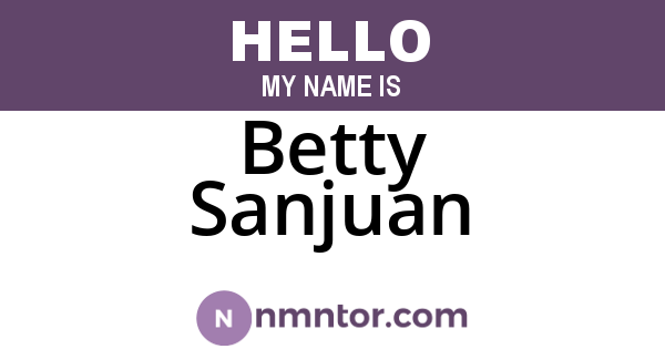 Betty Sanjuan