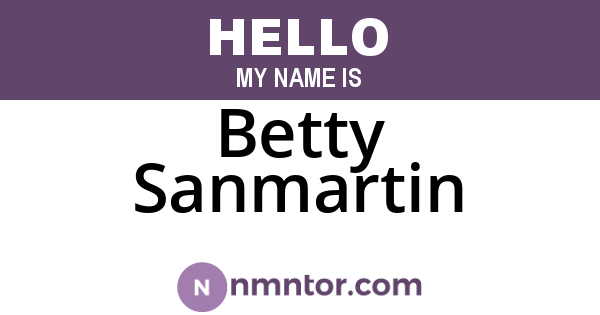 Betty Sanmartin
