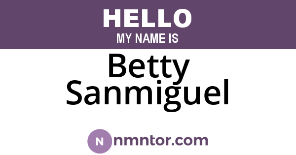 Betty Sanmiguel