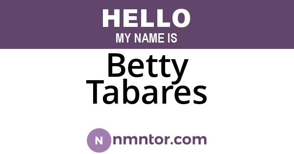 Betty Tabares