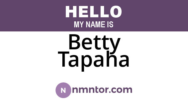 Betty Tapaha