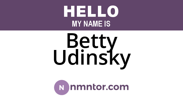 Betty Udinsky