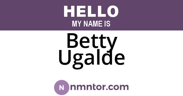 Betty Ugalde