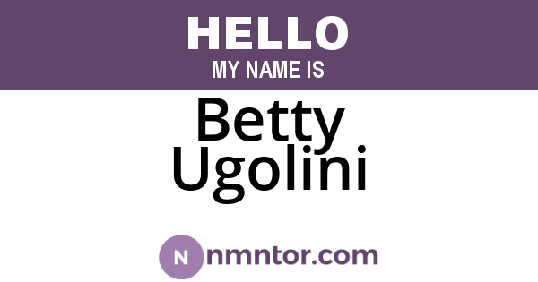 Betty Ugolini