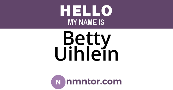 Betty Uihlein