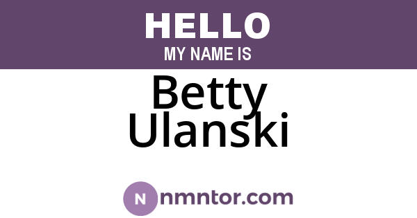 Betty Ulanski