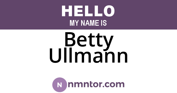 Betty Ullmann