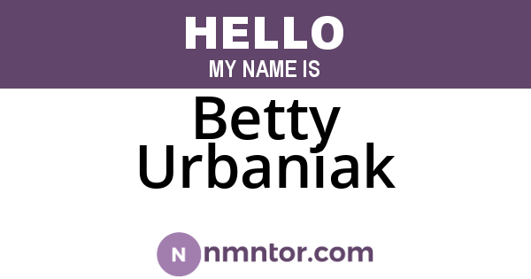 Betty Urbaniak