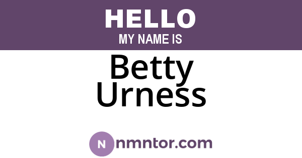 Betty Urness