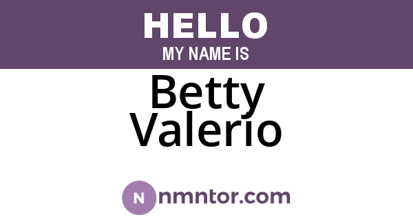 Betty Valerio