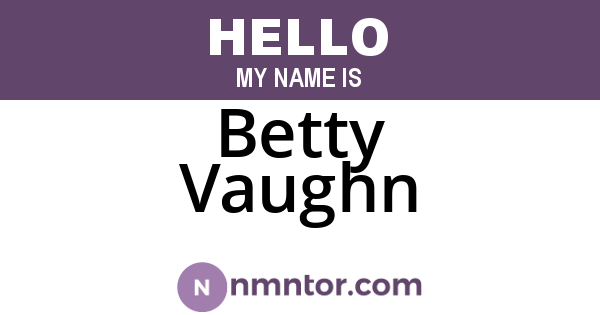 Betty Vaughn