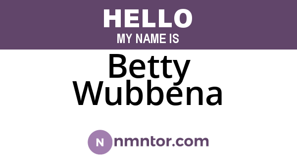 Betty Wubbena
