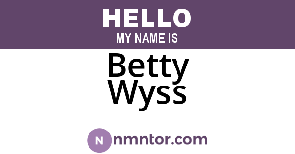 Betty Wyss