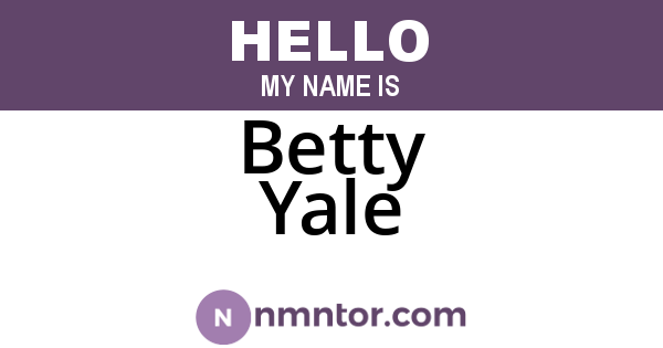 Betty Yale