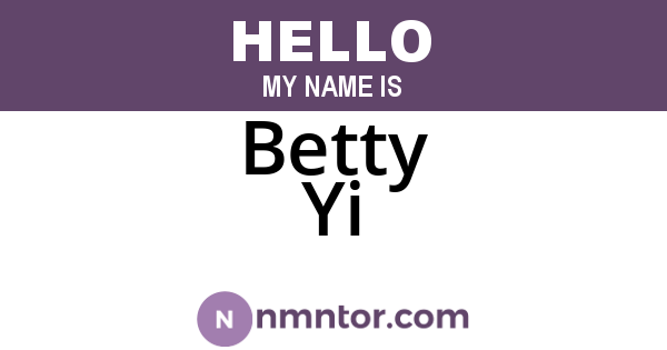 Betty Yi