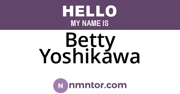 Betty Yoshikawa