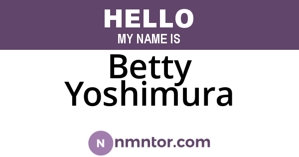 Betty Yoshimura