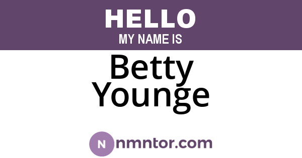 Betty Younge