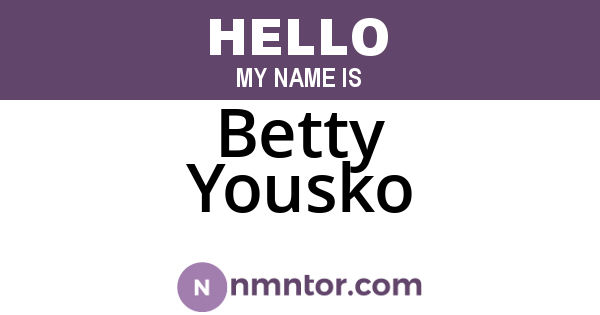 Betty Yousko