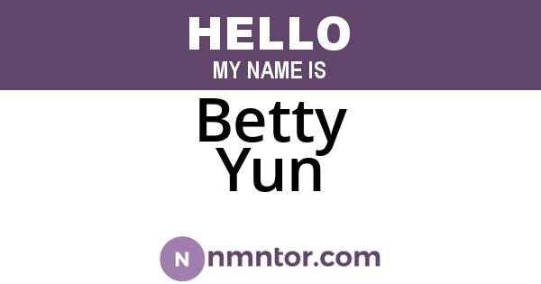 Betty Yun