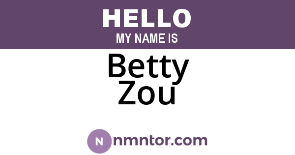 Betty Zou