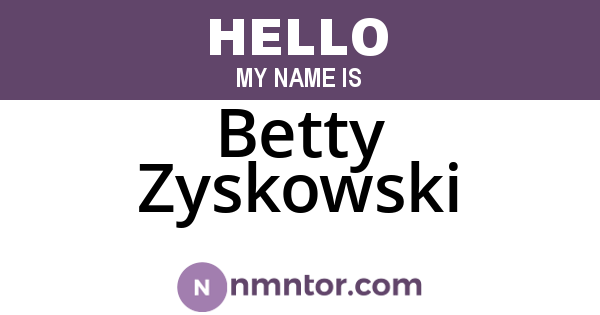 Betty Zyskowski
