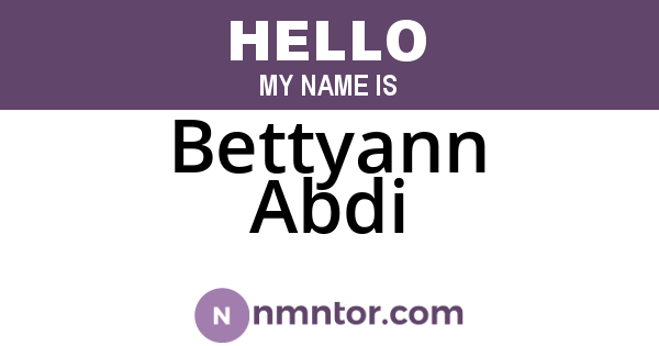 Bettyann Abdi